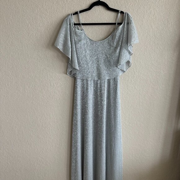 Silver Flowy Boho Dress - Picture 1 of 7